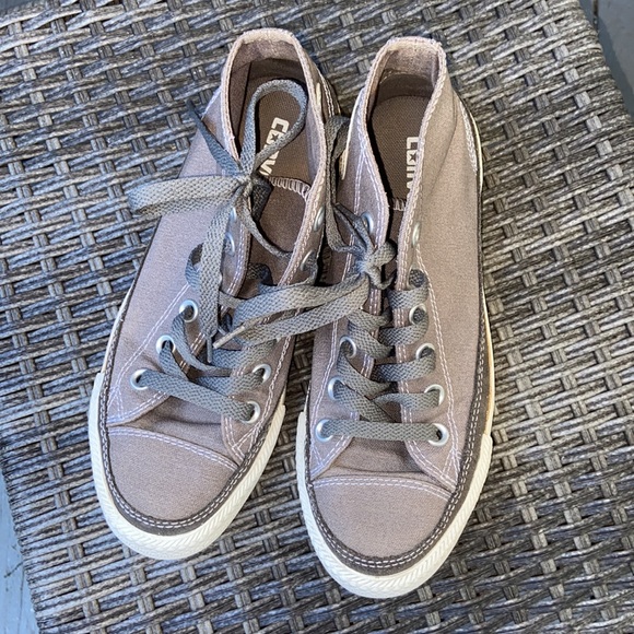 Rare converse all ⭐️ canvas toe w/suede detail size 6 women size 4 men gray EUC - Picture 5 of 7